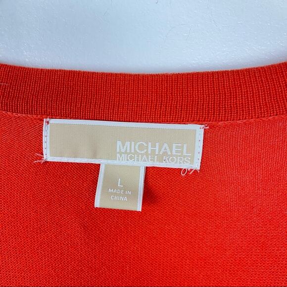 Michael Kors | Tie Dye Cardigan Sweater Orange - Picture 6 of 9